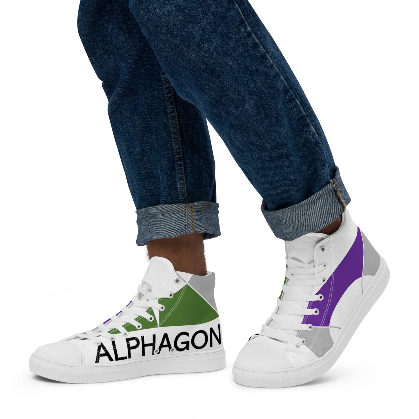 Zapatillas de lona de caña alta para hombre