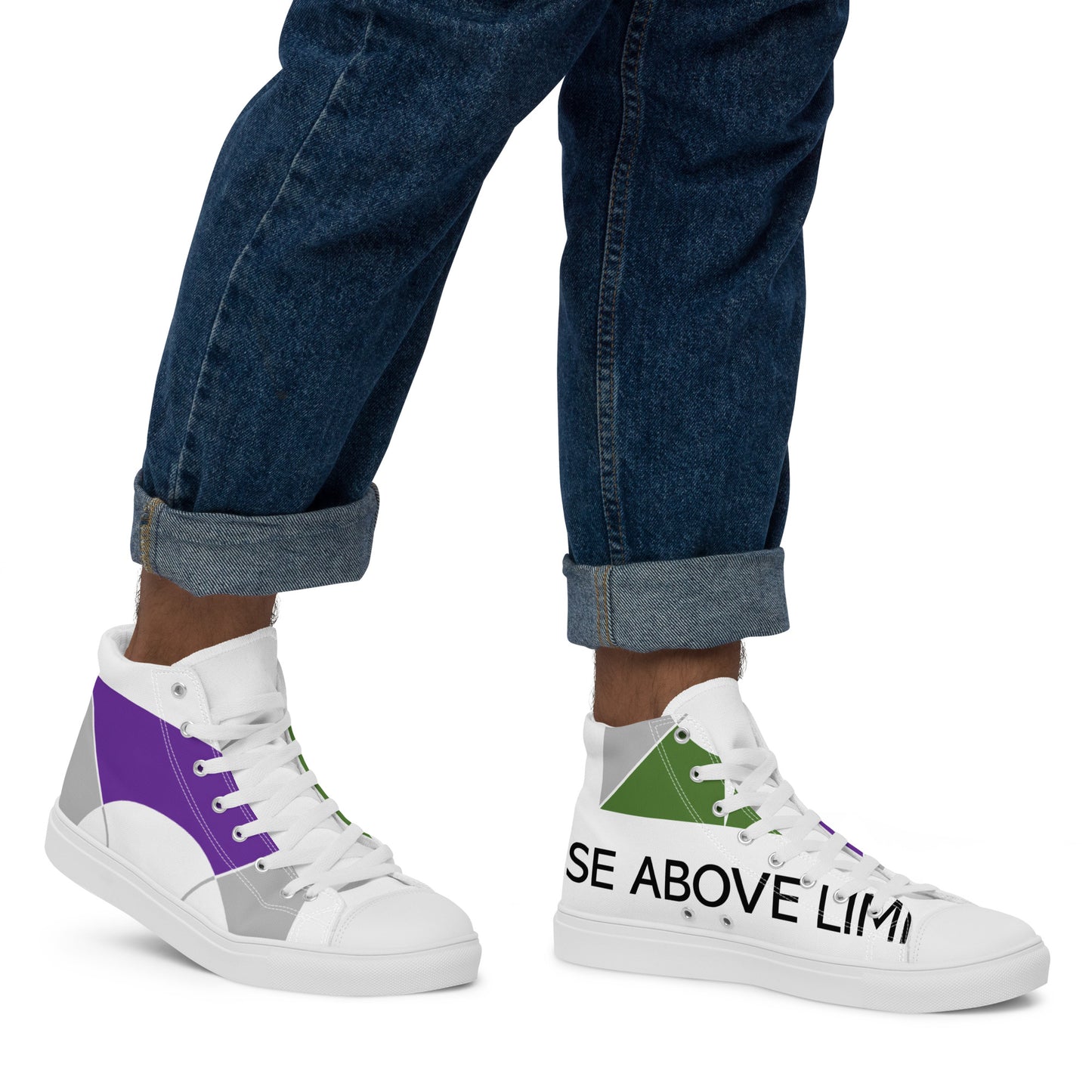 Zapatillas de lona de caña alta para hombre