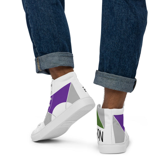 Zapatillas de lona de caña alta para hombre