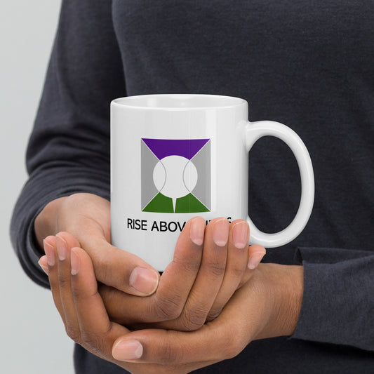 Taza blanca brillante